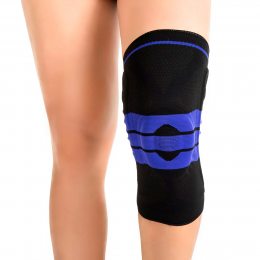 Еластичний бандаж-фіксатор для колінного суглоба Knee Support Чорно-синій L (ЖЯ)