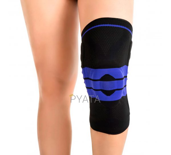 Еластичний бандаж-фіксатор для колінного суглоба Knee Support Чорно-синій L (ЖЯ)