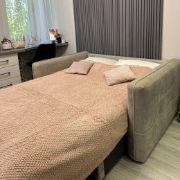 Двоспальне плед-покривало Lisa стільники «Затишок» 220*200 см Бежевий (ВОТ)