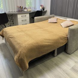 Двоспальне плед-покривало Lisa стільники «Затишок» 220*200 см Персиковий (ВОТ)
