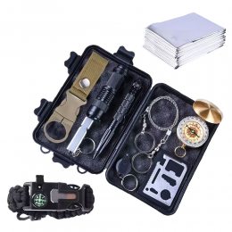 Набір для виживання кемпінгу туристичний 12 в 1,  компактний мультитул 1934 (JS)