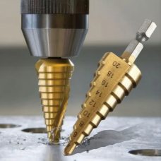 Сверло ступенчатое Strong 1944 для металла, дерева, пластика 4-20 мм (JS) Сверло ступенчатое Strong 1944 для металла, дерева, пластика 4-20 мм (JS)