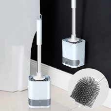 Пластиковый настенный универсальный ершик с подставкой для ванной комнаты Белый (DRK)