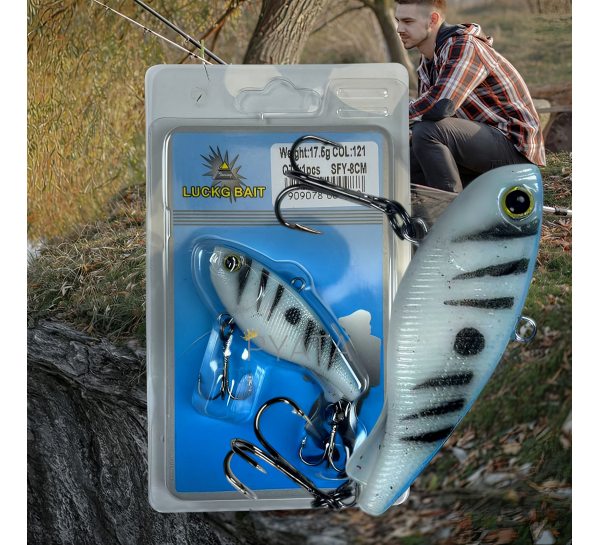 Блесна LuckG Bait силиконовая рыбка 80 мм / 17,5g / color #121  (988)