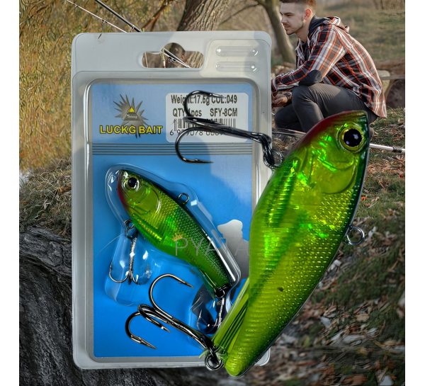 Блесна LuckG Bait силиконовая рыбка 80 мм / 17,5g / color #049  (988)