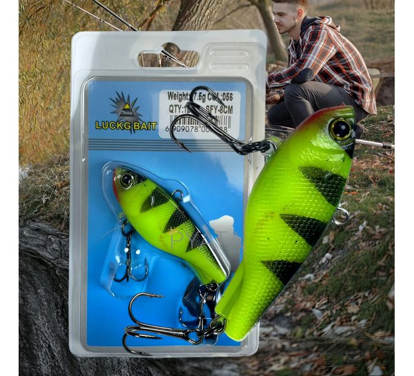 Блесна LuckG Bait силиконовая рыбка 80 мм / 17,5g / color #056  (988)