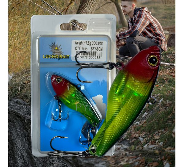 Блесна LuckG Bait силиконовая рыбка 80 мм / 17,5g / color #048  (988)