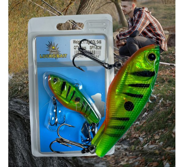 Блесна LuckG Bait силиконовая рыбка 80 мм / 17,5g / color #046  (988)