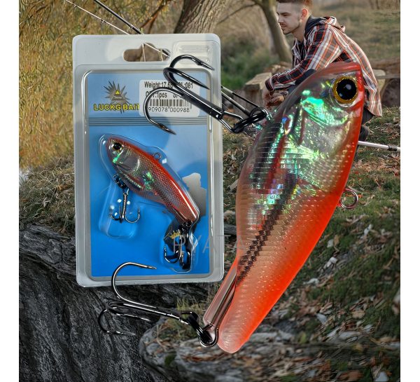 Блесна LuckG Bait силиконовая рыбка 80 мм / 17,5g / color #081  (988)