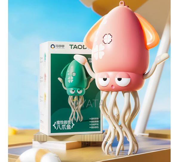 Дитяча інтерактивна іграшка танцюючий восьминіг Squid Toys Dance 158-21C Рожевий (OC)