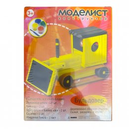 Дитячий розвиваючий дерев'яний конструктор-розмальовка M-006 Бульдозер (NI)