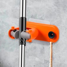 Універсальний настінний тримач-органайзер з липучкою для швабр і щіток Помаранчевий (205)