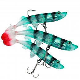 Знімна багаторазова реалістична силіконова приманка Jaixing Soft Lures 15.2g, 10см, 3 шт, колір 096