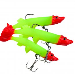 Знімна багаторазова реалістична силіконова приманка Jaixing Soft Lures 15.2g, 10см, 3 шт, колір 034