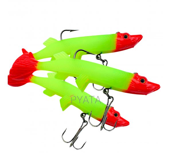 Знімна багаторазова реалістична силіконова приманка Jaixing Soft Lures 15.2g, 10см, 3 шт, колір 034