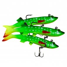 Съемная многоразовая реалистичная силиконовая приманка Jaixing Soft Lures 22.3g, 12см, 3шт, цвет 031