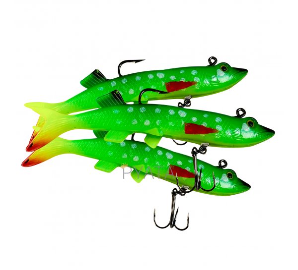 Знімна багаторазова реалістична силіконова приманка Jaixing Soft Lures 22.3g, 12см, 3 шт, колір 031