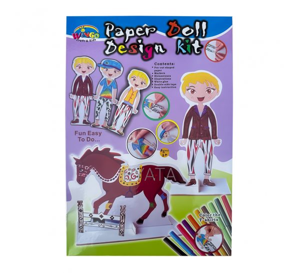 Детский набор для творчества аппликация-раскраска WG50015 «Paper Doll Design Kit» (NI)
