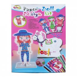 Детский набор для творчества аппликация-раскраска WG50014 "Paper Doll Design Kit" (NI)