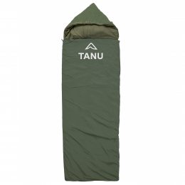 Спальный мешок с подушкой TANU Батал флисовый -30°, синтепон 350 г/м2, размер 220*90 см Олива (BR)