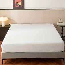 Мягкая простыня-наматрасник на резинке GSG-033 200х220+28 см Белый Мягкая простыня-наматрасник на резинке GSG-033 200х220+28 см Белый