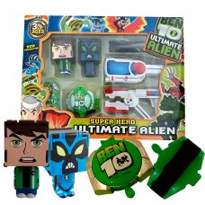 Игровой набор для ребят G20421/SB191-6 БЕН10 фигурки трансформеры + часы с дисками + 2 пистолета (NI)