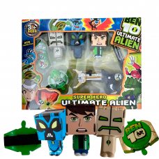 Дитячий ігровий набір - трансформери + годинник з дисками + пістолет у коробці G20421/SB191-6 БЕН10 (NI)