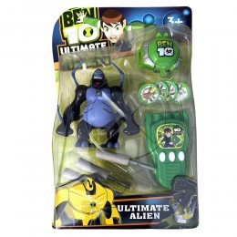 Набор Герои мультфильмов BEN10 G20414/SB181-11, 1 фигурка + часы с дисками + пистолет в блистере (NI)