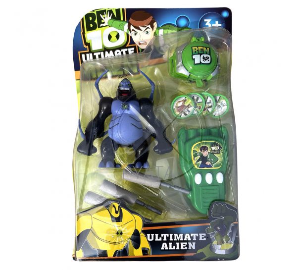 Набор Герои мультфильмов BEN10 G20414/SB181-11, 1 фигурка + часы с дисками + пистолет в блистере (NI)