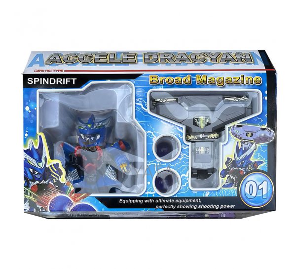 Герои мультфильмов G33182/201-1 Боевой трансформер с ручкой "ACCELE-DRACYAN"  (NI)