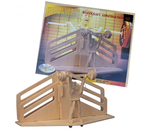Деревянные 3D пазлы Woodcraft S021 Стойка для ручек «Тяжелая атлетика» 2 пластины, сборная модель (NI)