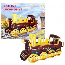 Кольорові 3D пазли РC005 Паровоз 3 пластини від 4 років (NI)