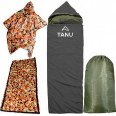 Термо-набор флисовый спальный мешок с синтепоном и подушкой TANU -30С°, 350 г/м2, размер 220*90 см Черный (BR) Термо-набор флисовый спальный мешок с синтепоном и подушкой TANU -30С°, 350 г/м2, размер 220*90 см Черный (BR)