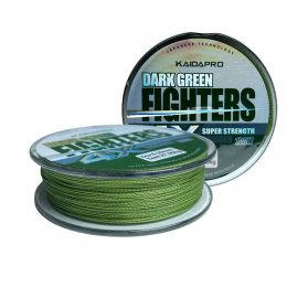Плетена волосінь Kaidapro Fighters 4X 100м, 26.52 кг, 0,33 мм Dark green