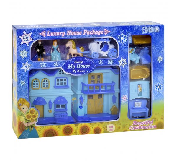 Детский игровой двухэтажный кукольный домик Beauty My House My Dream BS866 (AHMD)