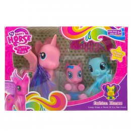 Детский набор игрушек единороги с расческой в комплекте My happy horse EN71-6P/L-A17 3+ (AHMD)