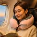 Подушка для подорожей U-подібна на шию  з капюшоном, Рожевий  (626)