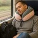 Подушка для подорожей U-подібна на шию  з капюшоном, Рожевий  (626)
