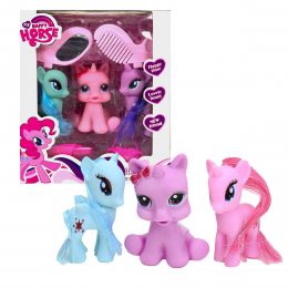 Игрушечный набор единорогов My happy horse L-18 с аксессуарами (AHMD)