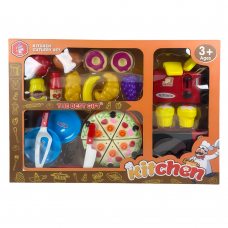 Детский набор игрушек кухонная техника, тостер, микроволновка, пицца, продукты Kitchen Fengmei K8835-3 (AHMD)