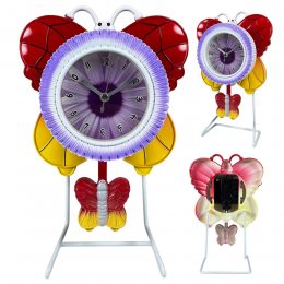 Дитячий настільний годинник на каркасі у формі метелика LM77-7300, Різнокольоровий (AHMD)