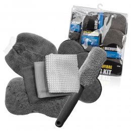 Набор для чистки автомобиля  9 предметов из микрофибры 1145 (626)