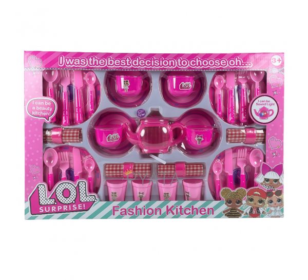Детский кукольный кухонный набор для чаепития Fashion kitchen 05B-21 42 предмета (AHMD)