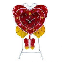 Дитячий настільний годинник на каркасі у формі метелика Clock LM77-7300 Червоний (AHMD)