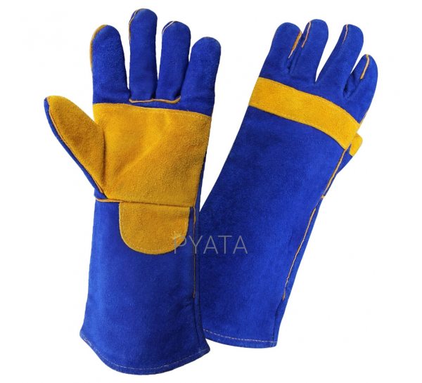 Перчатки сварочные краговые усиленные с кевларовой нитью 1912 (JS)