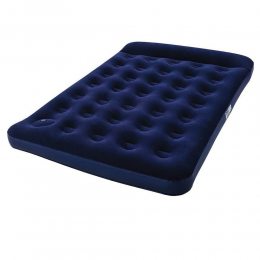 Надувной велюровый полуторный матрас Bestway Pavillo 67225 (с подголовником, встроенный ножной насос) (LM)