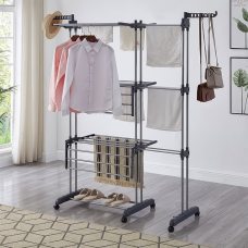 Напольная большая складная двойная сушилка для белья Garment rack 4Life AT92