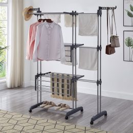 Підлогова велика складна подвійна сушарка для білизни Garment rack 4Life AT92