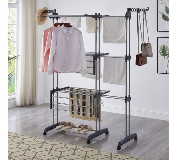 Підлогова велика складна подвійна сушарка для білизни Garment rack 4Life AT92
