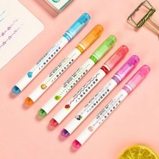 Маркеры двухсторонние MDS-6006 роликового типа с узорами, набор 6 шт. (218)